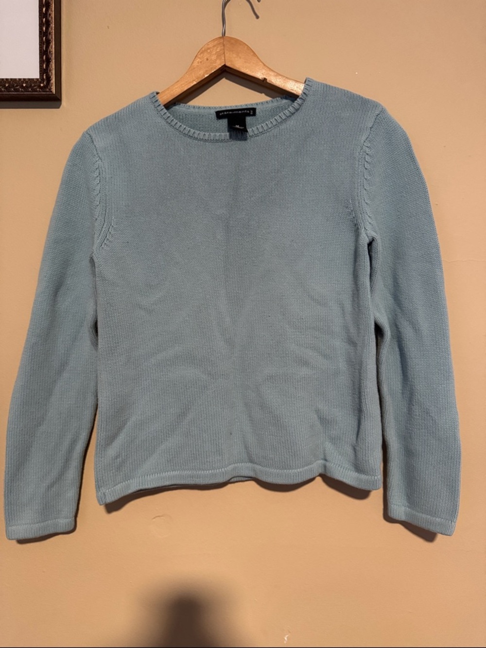 State mentes light blue sweater